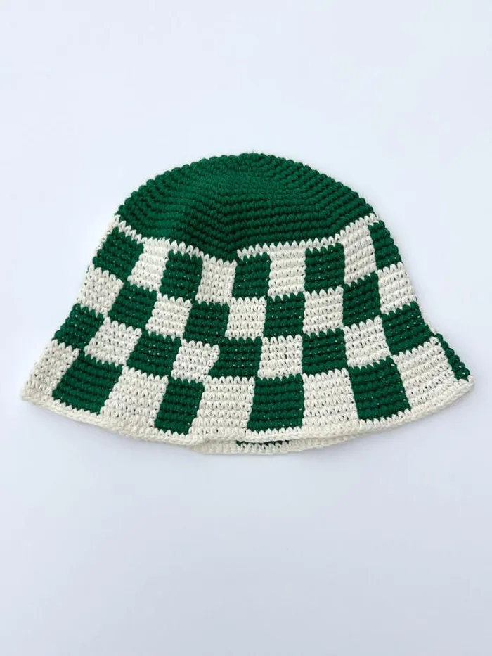 Hats Shop Lisa Says Gah Checkered Bucket Hat