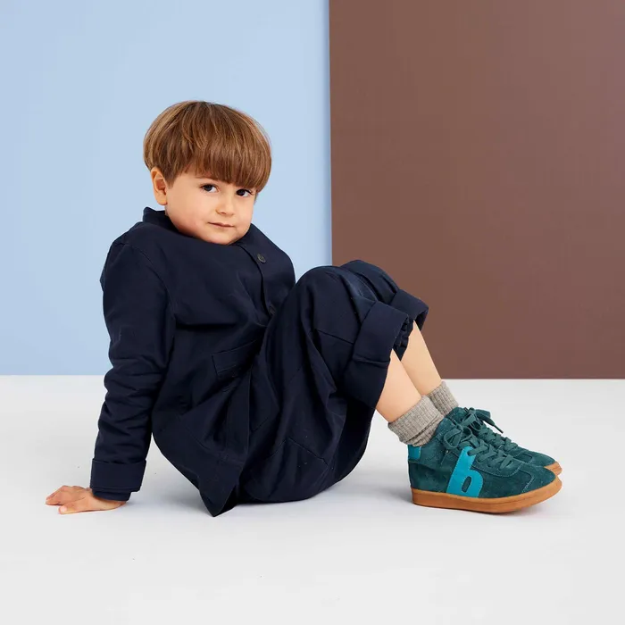 helma petrol Blue KIDS Sneakers bisgaardshoes
