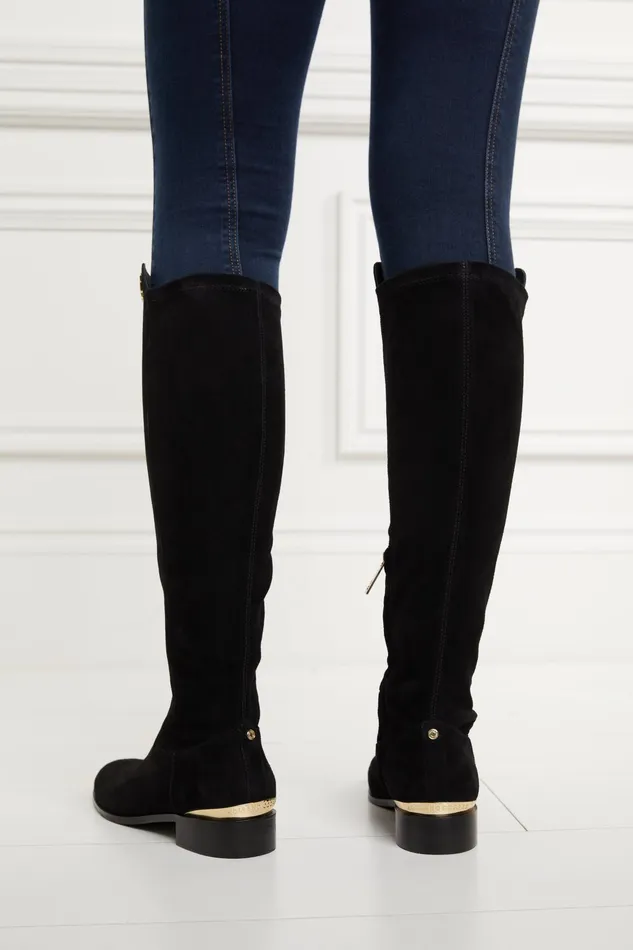 Holland Cooper Albany Knee Boot Black Women Boots Holland Cooper Albany Knee Boot Black Women Boots