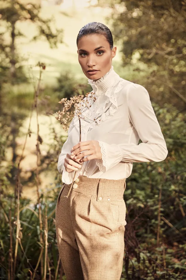Holland Cooper Audley Lace Blouse Women Shirts and Blouses