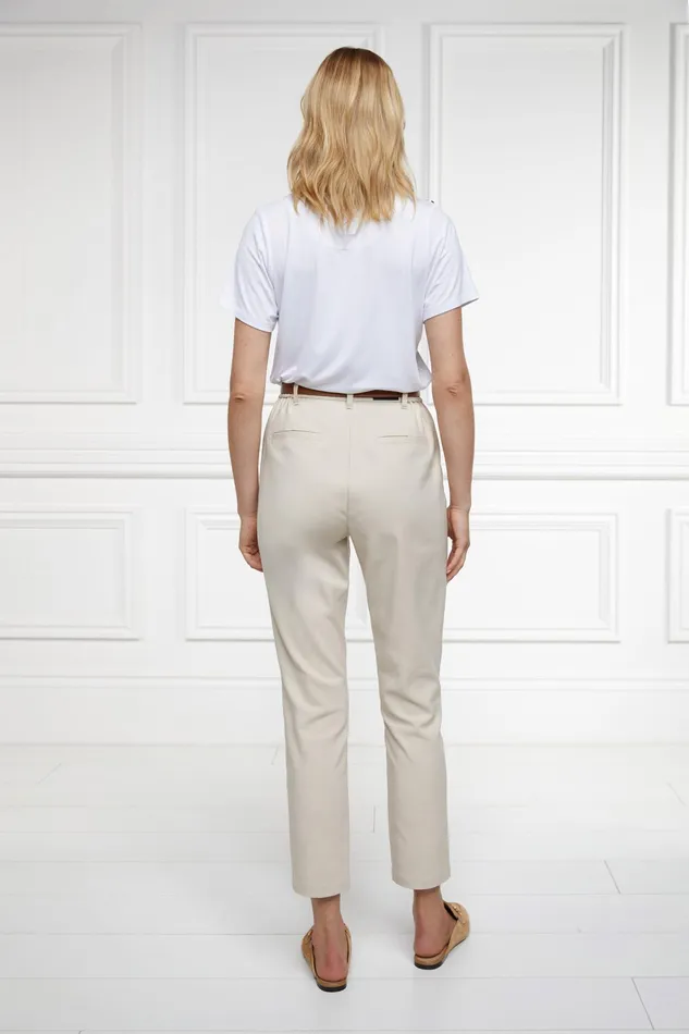 Holland Cooper Bexley Cigarette Trouser Stone Women Trousers Holland Cooper Bexley Cigarette Trouser Stone Women Trousers