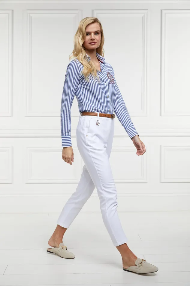 Holland Cooper Bexley Cigarette Trouser White Women Trousers Holland Cooper Bexley Cigarette Trouser White Women Trousers