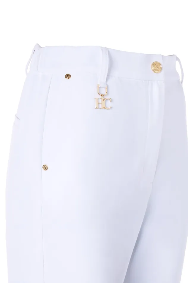 Holland Cooper Bexley Cigarette Trouser White Women Trousers Holland Cooper Bexley Cigarette Trouser White Women Trousers