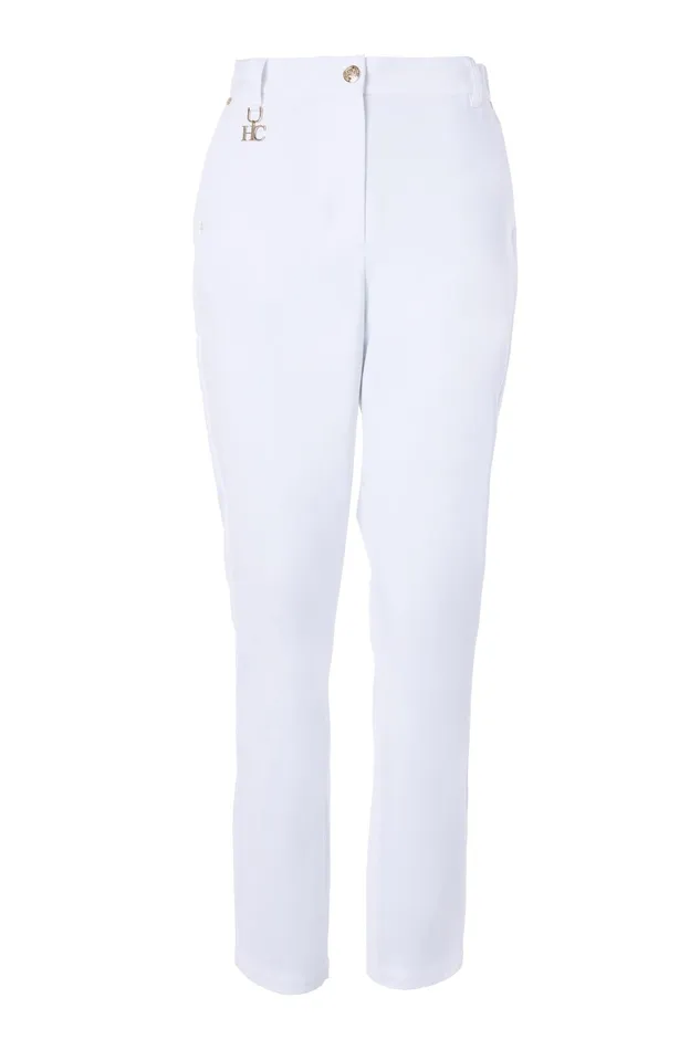 Holland Cooper Bexley Cigarette Trouser White Women Trousers Holland Cooper Bexley Cigarette Trouser White Women Trousers