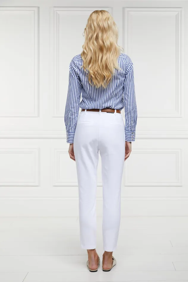 Holland Cooper Bexley Cigarette Trouser White Women Trousers Holland Cooper Bexley Cigarette Trouser White Women Trousers