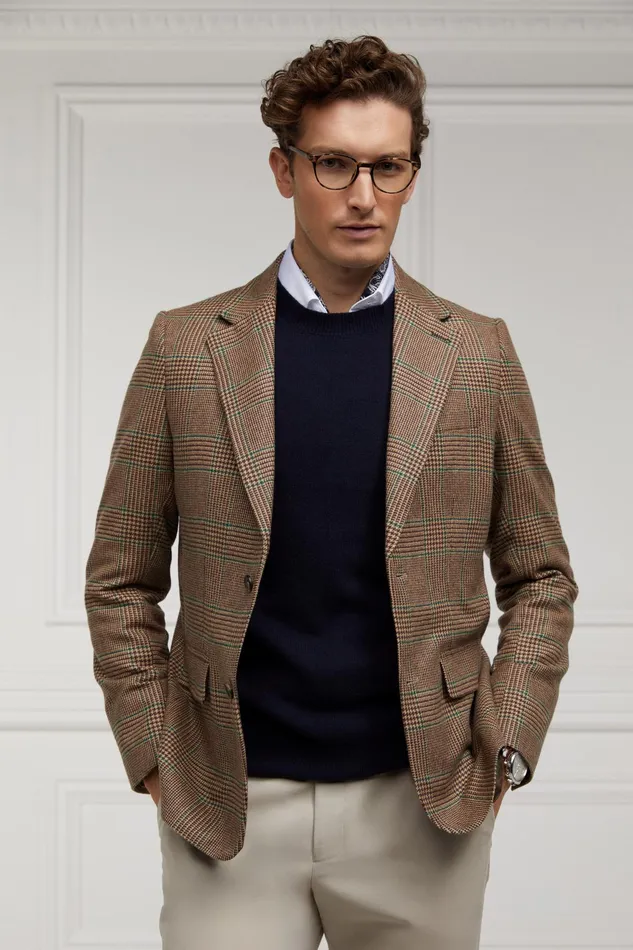 Holland Cooper Byron Crew Neck Knit Navy Men Knitwear