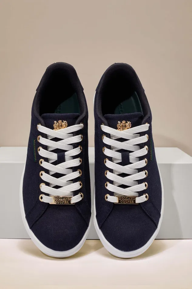Holland Cooper Chelsea Court Trainer Ink Navy Women Trainers