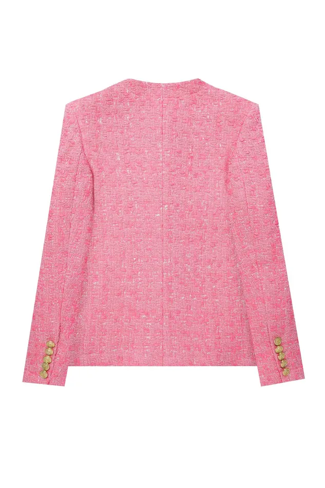 Holland Cooper Chelsea Jacket Pop Pink Boucle Women Tailoring
