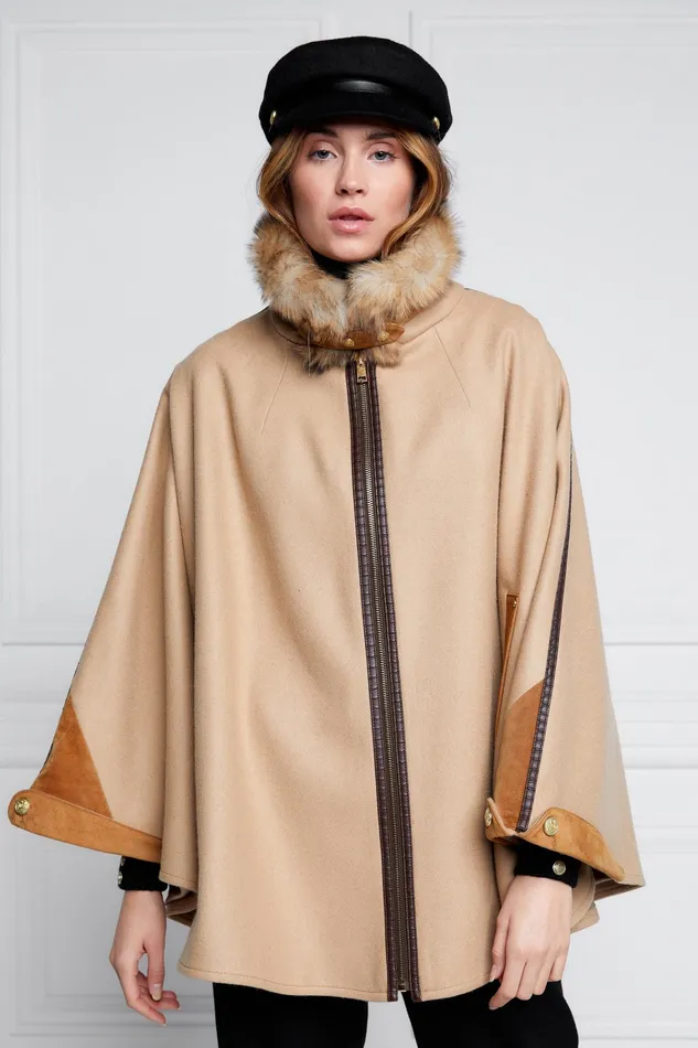 Holland Cooper Chiltern Cape Camel Women Capes