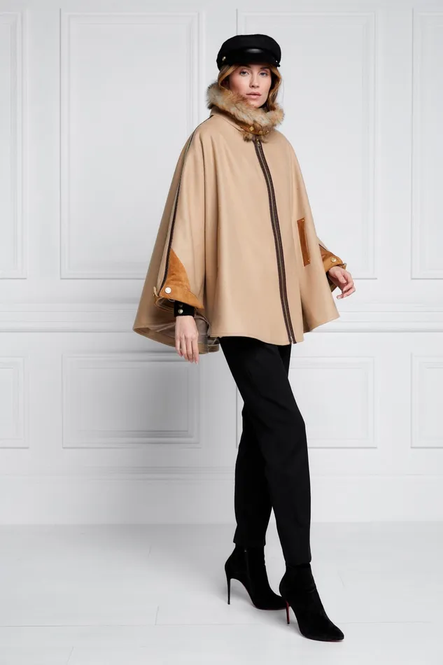 Holland Cooper Chiltern Cape Camel Women Capes