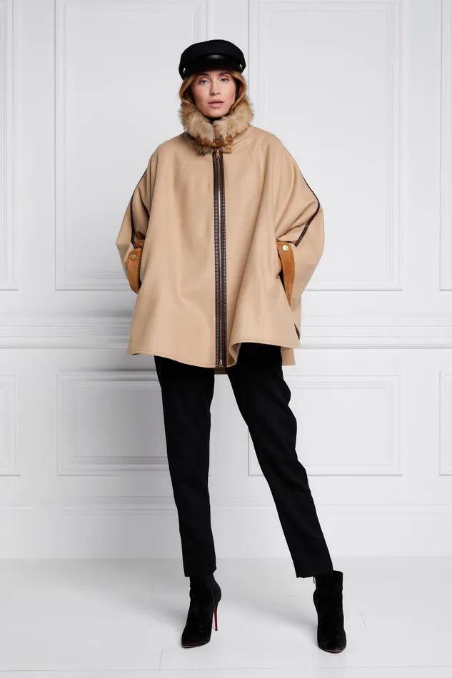 Holland Cooper Chiltern Cape Camel Women Capes