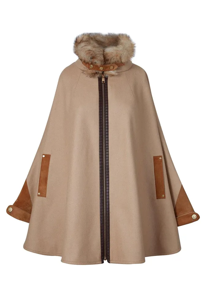 Holland Cooper Chiltern Cape Camel Women Capes