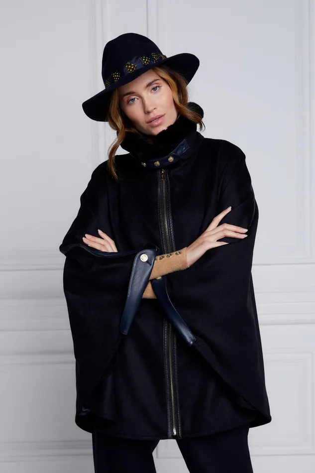 Holland Cooper Chiltern Cape Soft Navy Women Tailoring