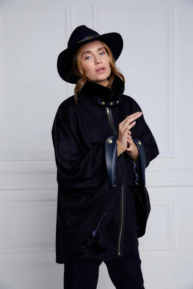 Holland Cooper Chiltern Cape Soft Navy Women Tailoring