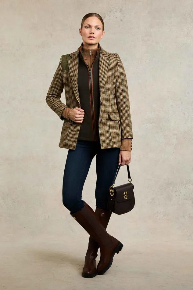 Holland Cooper Country Fleece Gilet Khaki Women Fleeces