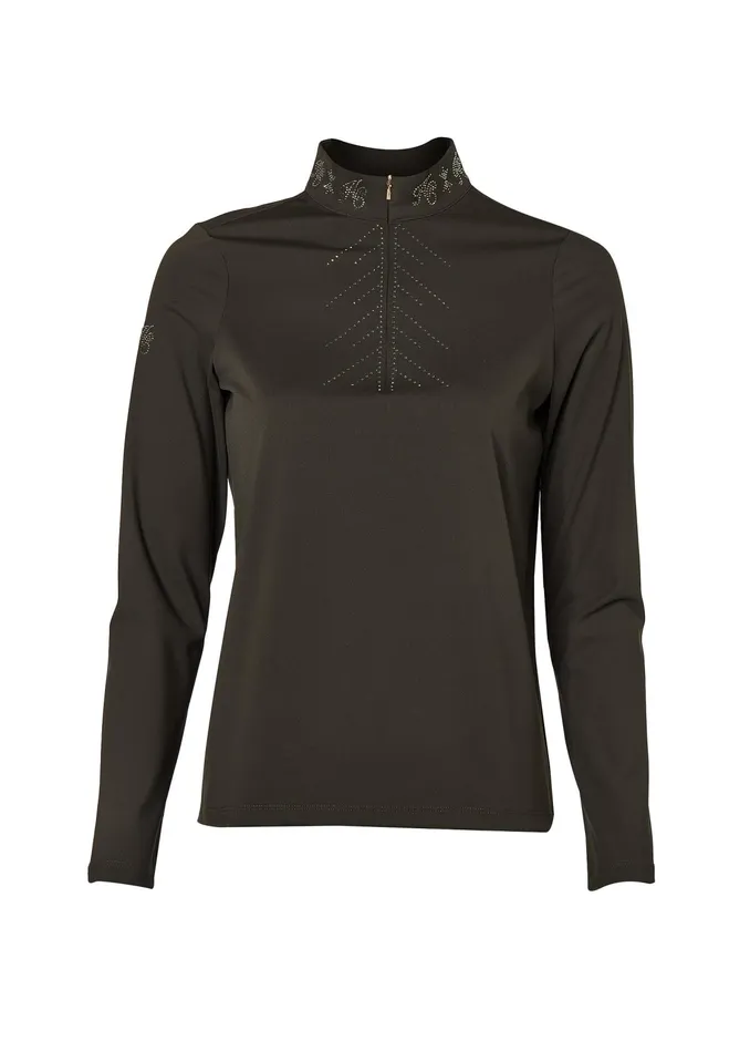 Holland Cooper Crystal Base Layer Dark Olive Women Base Layers Holland Cooper Crystal Base Layer Dark Olive Women Base Layers