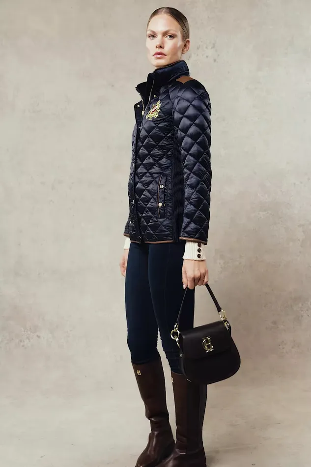 Holland Cooper Diamond Quilt Classic Jacket Ink Navy Women Jackets Holland Cooper Diamond Quilt Classic Jacket Ink Navy Women Jackets