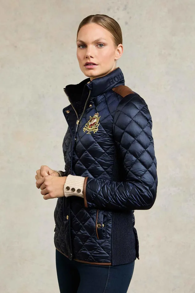 Holland Cooper Diamond Quilt Classic Jacket Ink Navy Women Jackets Holland Cooper Diamond Quilt Classic Jacket Ink Navy Women Jackets