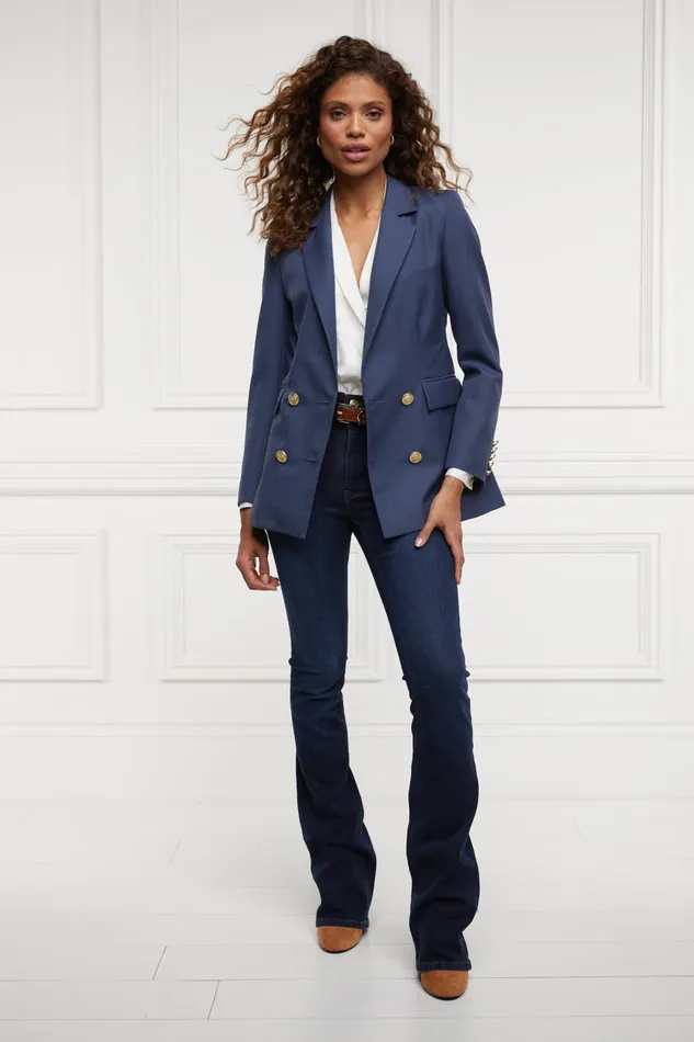 Holland Cooper Double Breasted Blazer Denim Women Tailoring