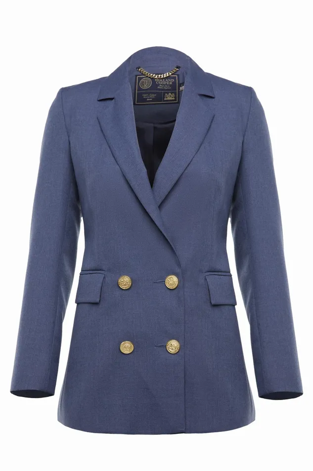 Holland Cooper Double Breasted Blazer Denim Women Tailoring