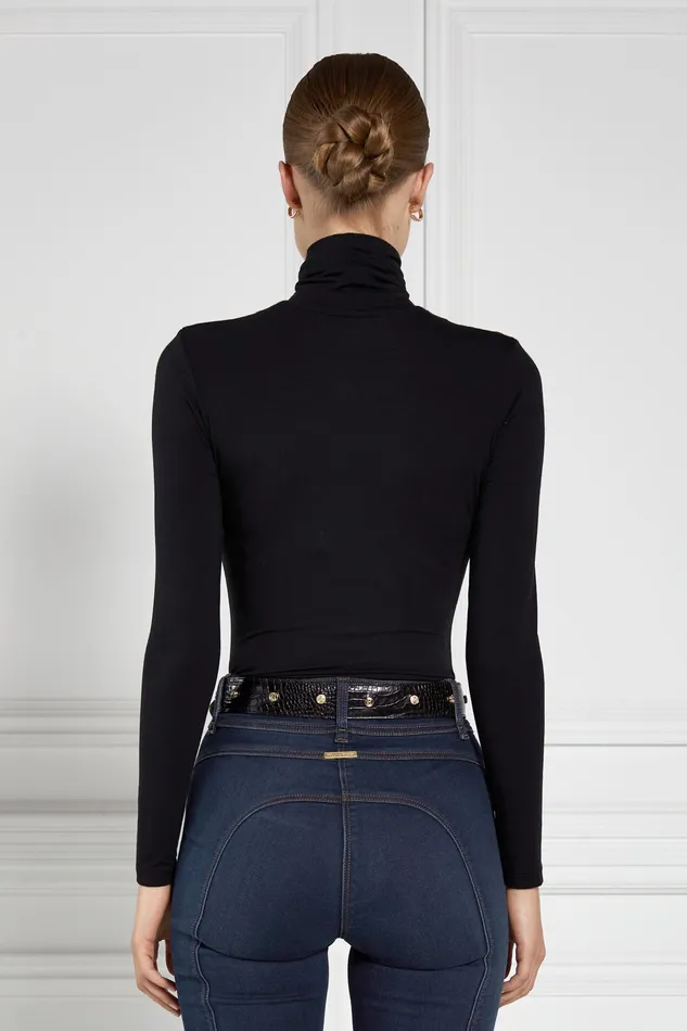 Holland Cooper Essential Roll Neck Black Women Tops Holland Cooper Essential Roll Neck Black Women Tops