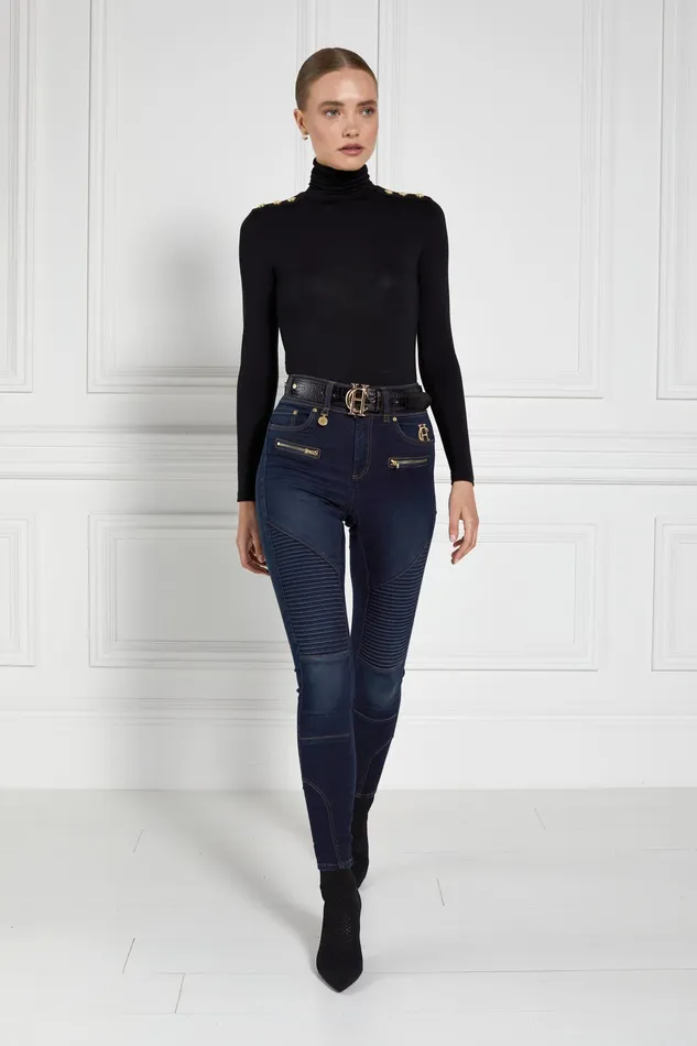 Holland Cooper Essential Roll Neck Black Women Tops Holland Cooper Essential Roll Neck Black Women Tops