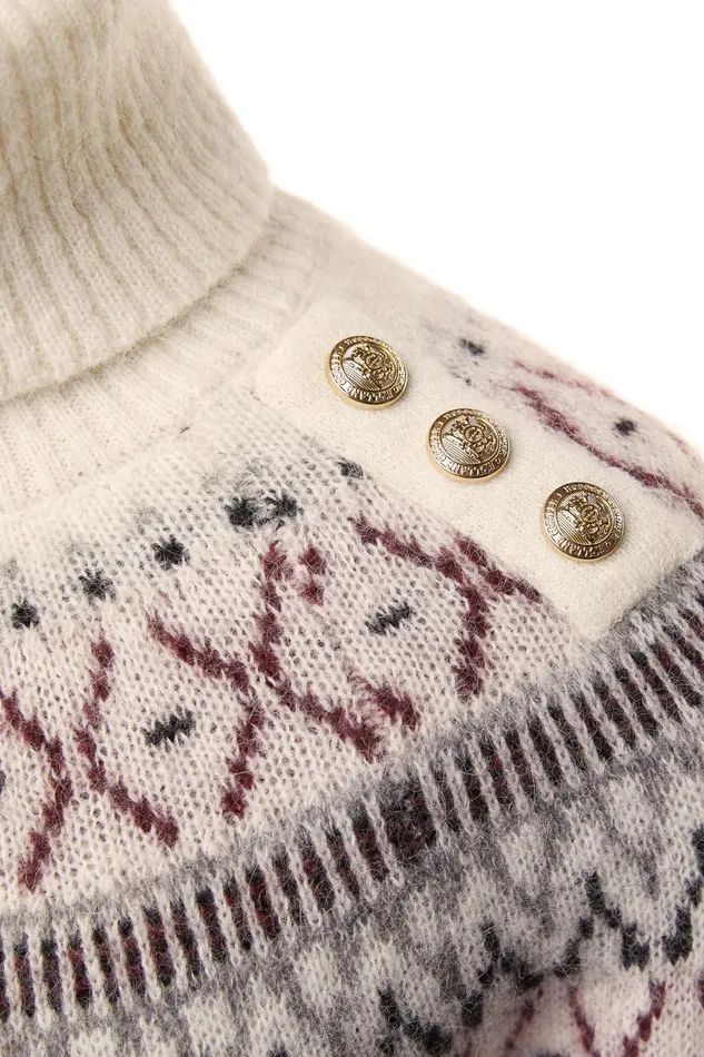 Holland Cooper Fairisle Knit Cream Women Knitwear Holland Cooper Fairisle Knit Cream Women Knitwear