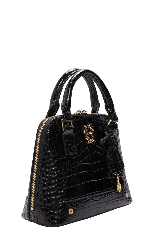 Holland Cooper Grovesnor Tote Bag Black Croc Women Tote Bags Holland Cooper Grovesnor Tote Bag Black Croc Women Tote Bags