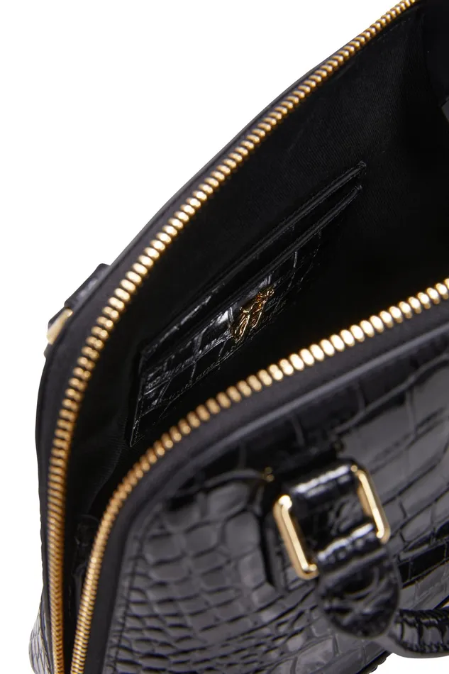 Holland Cooper Grovesnor Tote Bag Black Croc Women Tote Bags Holland Cooper Grovesnor Tote Bag Black Croc Women Tote Bags