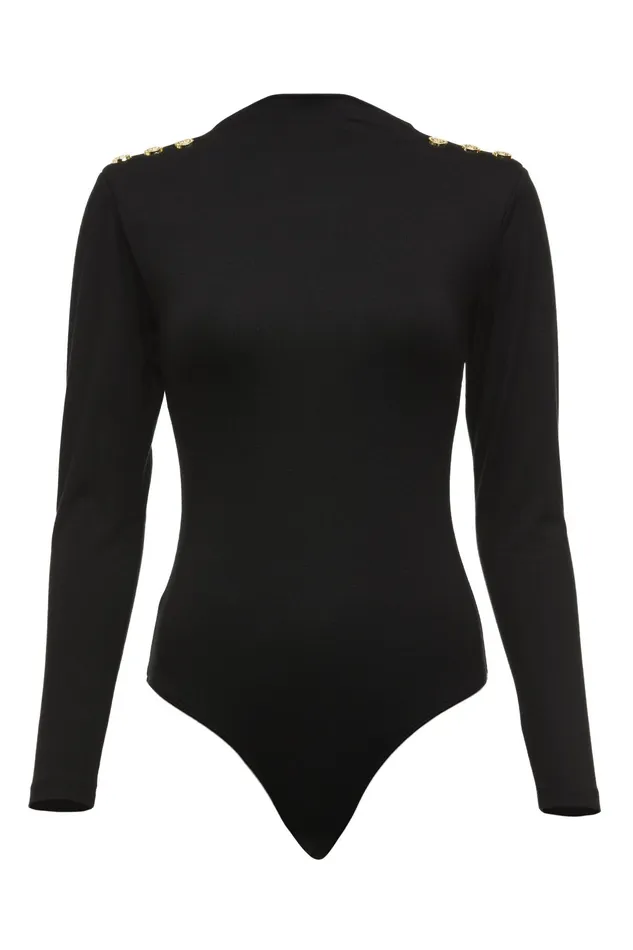 Holland Cooper Harper Long Sleeve Bodysuit Black Women Tights Holland Cooper Harper Long Sleeve Bodysuit Black Women Tights