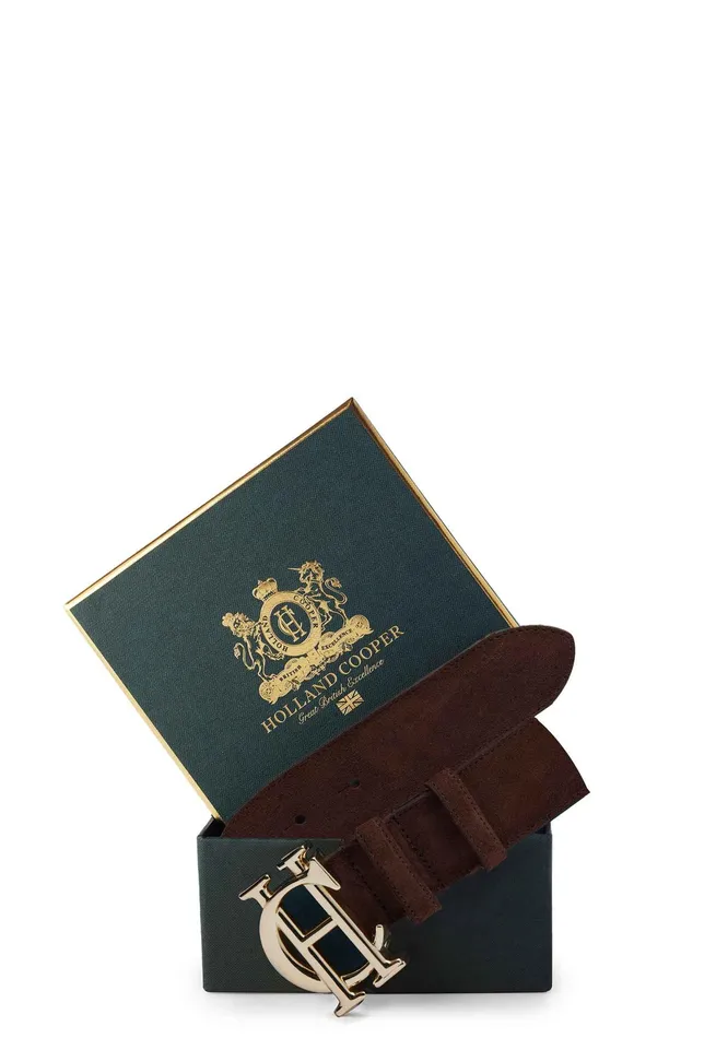 Holland Cooper HC Classic Belt Suede Chocolate Women Belts