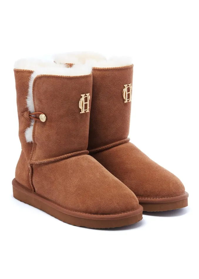 Holland Cooper HC Shearling Boot Tan Women Sleepwear Holland Cooper HC Shearling Boot Tan Women Sleepwear