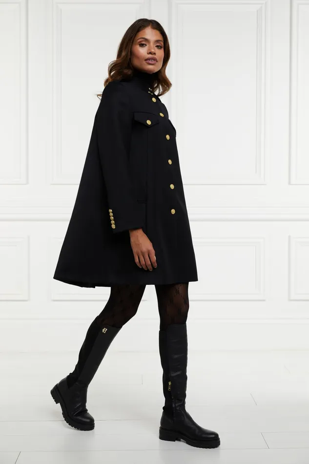Holland Cooper Highbury Cape Coat Black Twill Women Capes Holland Cooper Highbury Cape Coat Black Twill Women Capes