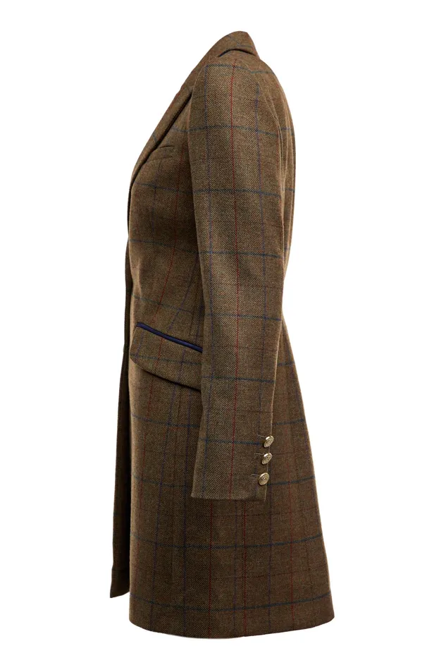 Holland Cooper Highgrove Coat Glen Green Women Tailoring