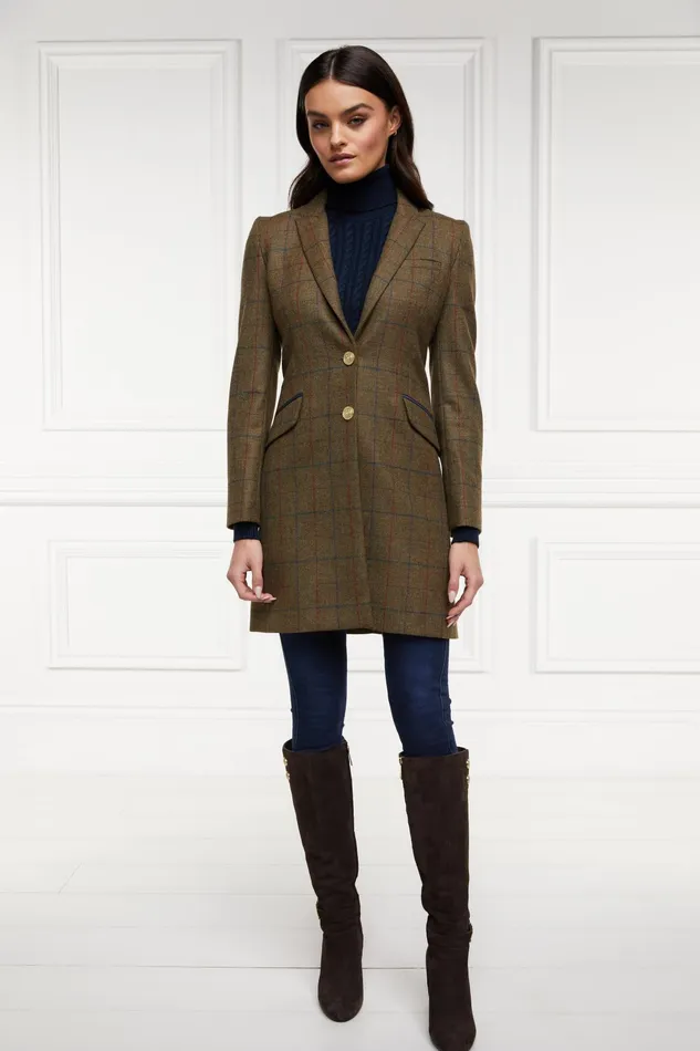 Holland Cooper Highgrove Coat Glen Green Women Tailoring