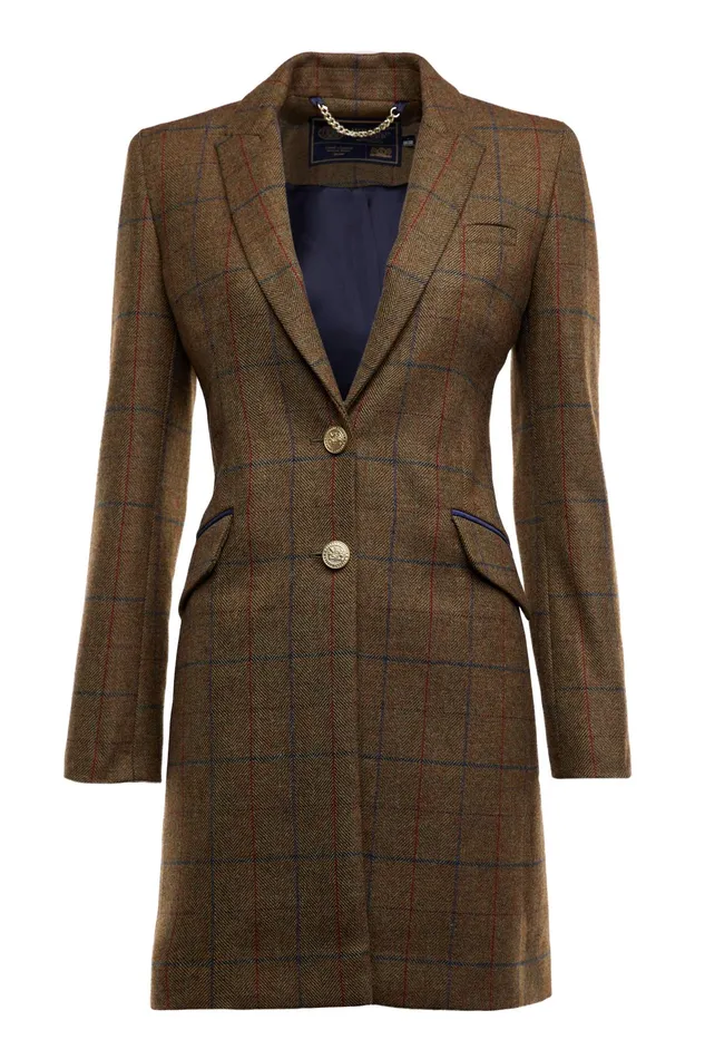 Holland Cooper Highgrove Coat Glen Green Women Tailoring