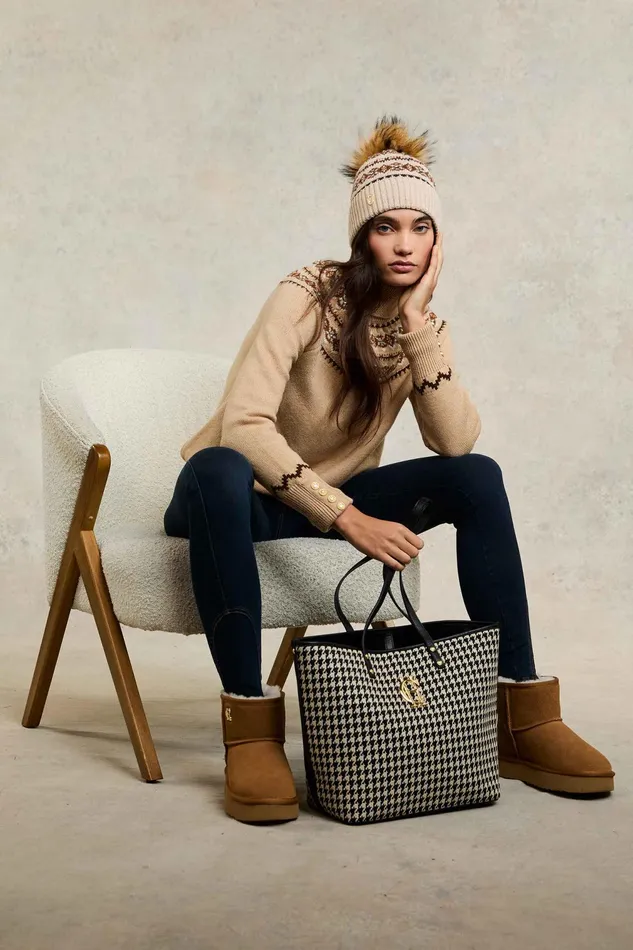 Holland Cooper Jennifer Roll Neck Knit Camel Women Knitwear Holland Cooper Jennifer Roll Neck Knit Camel Women Knitwear