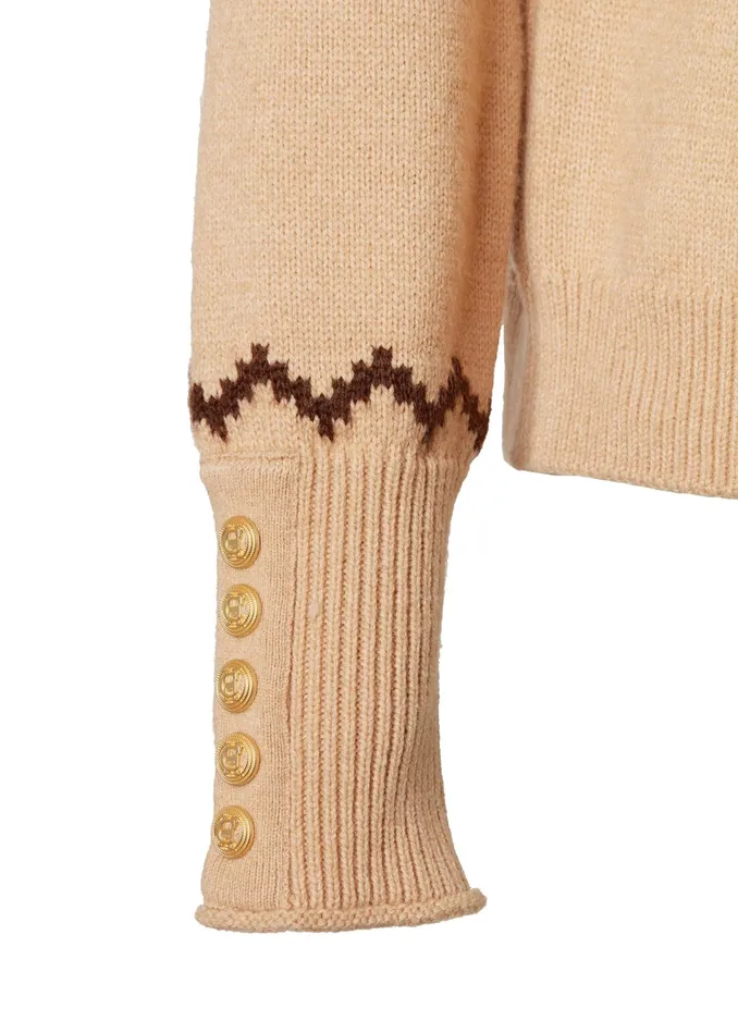 Holland Cooper Jennifer Roll Neck Knit Camel Women Knitwear Holland Cooper Jennifer Roll Neck Knit Camel Women Knitwear