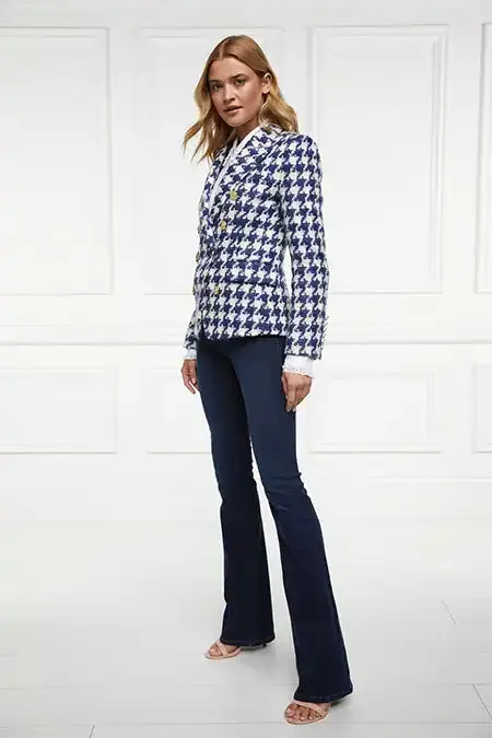Holland Cooper Knightsbridge Blazer Large Scale Navy Houndstooth Women Tailoring Holland Cooper Knightsbridge Blazer Large Scale Navy Houndstooth Women Tailoring