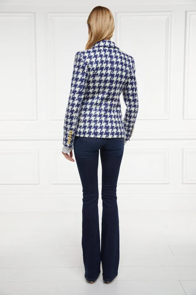 Holland Cooper Knightsbridge Blazer Large Scale Navy Houndstooth Women Tailoring Holland Cooper Knightsbridge Blazer Large Scale Navy Houndstooth Women Tailoring