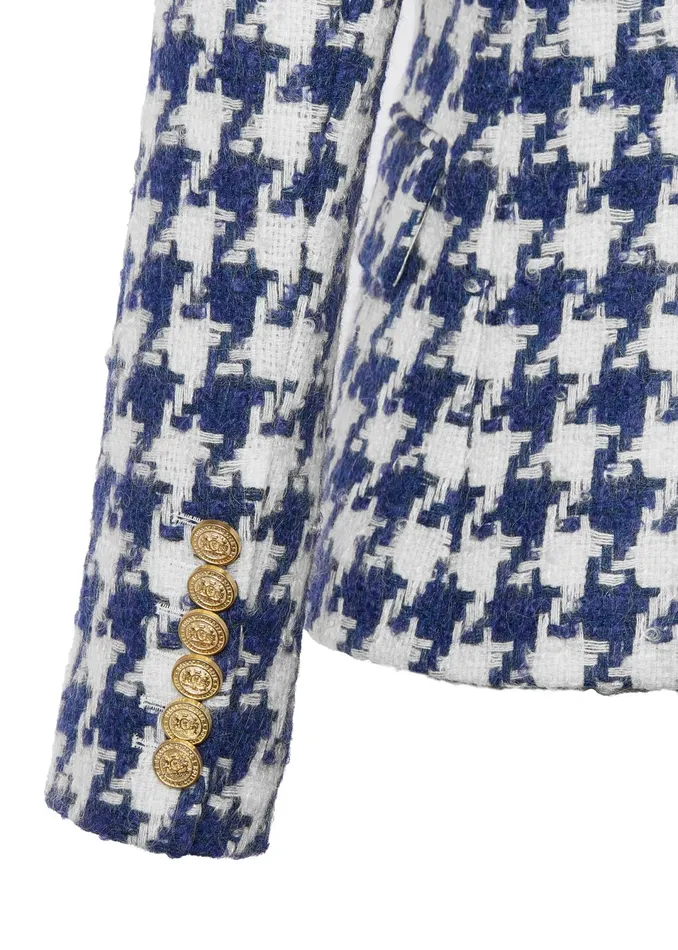 Holland Cooper Knightsbridge Blazer Large Scale Navy Houndstooth Women Tailoring Holland Cooper Knightsbridge Blazer Large Scale Navy Houndstooth Women Tailoring