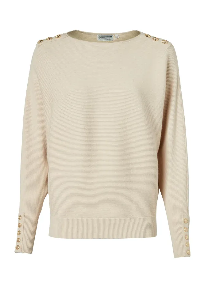 Holland Cooper Leyla Knit Oatmeal Women Knitwear Holland Cooper Leyla Knit Oatmeal Women Knitwear