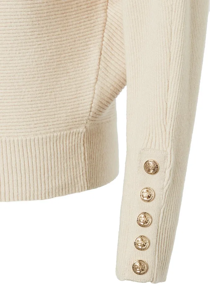 Holland Cooper Leyla Knit Oatmeal Women Knitwear Holland Cooper Leyla Knit Oatmeal Women Knitwear