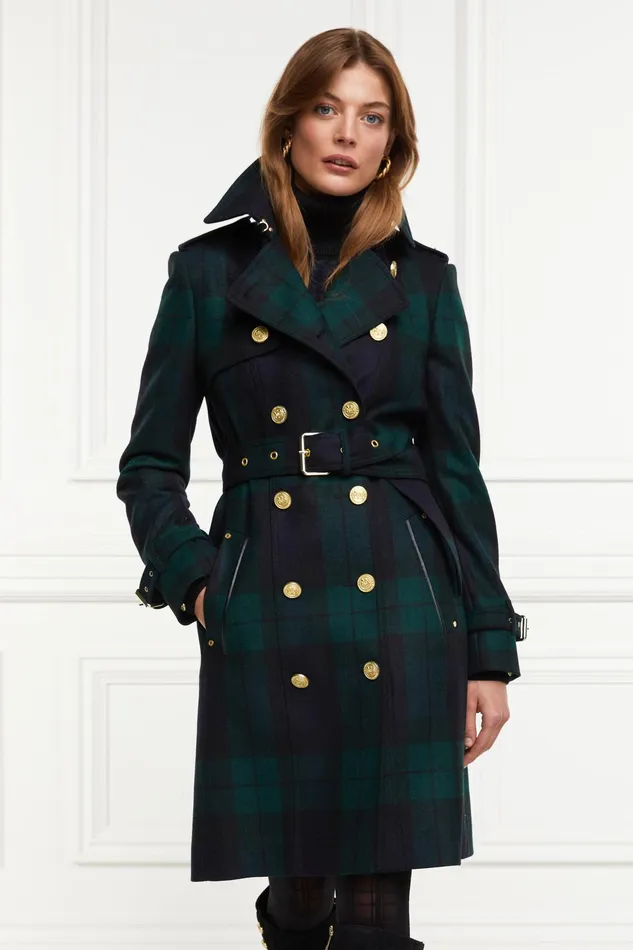 Holland Cooper Marlborough Trench Coat Blackwatch Women Tailoring