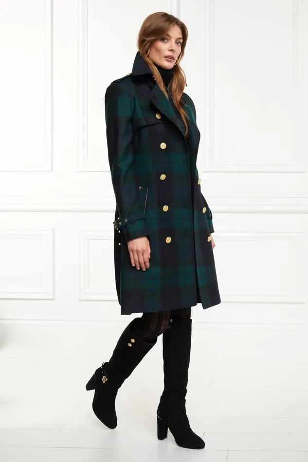 Holland Cooper Marlborough Trench Coat Blackwatch Women Tailoring