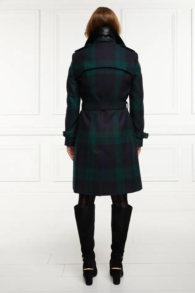 Holland Cooper Marlborough Trench Coat Blackwatch Women Tailoring