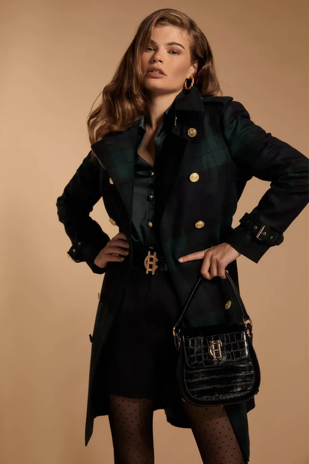 Holland Cooper Marlborough Trench Coat Blackwatch Women Tailoring