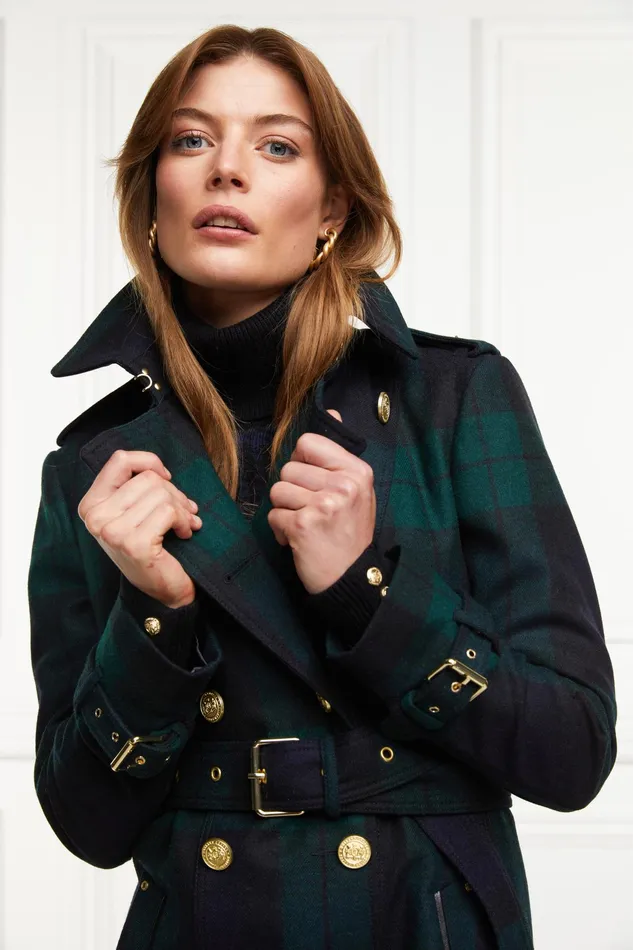 Holland Cooper Marlborough Trench Coat Blackwatch Women Tailoring