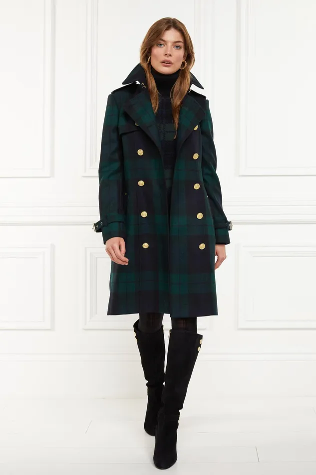 Holland Cooper Marlborough Trench Coat Blackwatch Women Tailoring