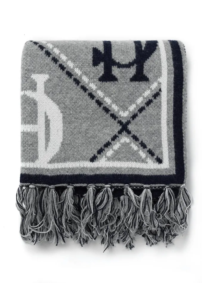 Holland Cooper Monogram Scarf Grey Marl Women Scarves
